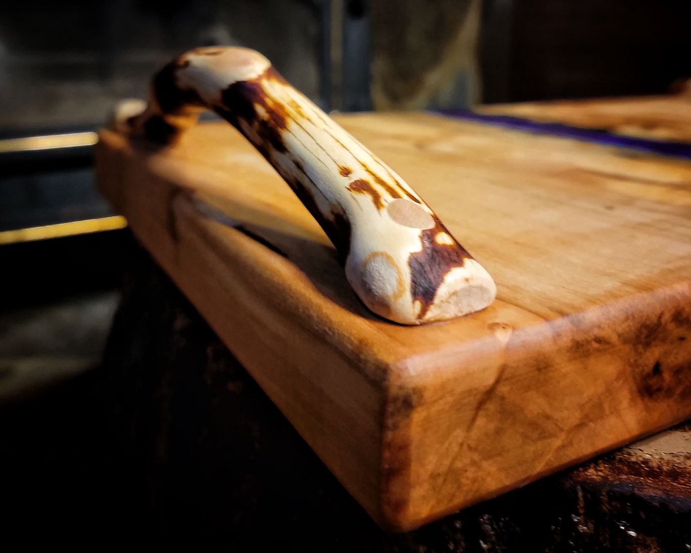 Maple charcuterie board purple