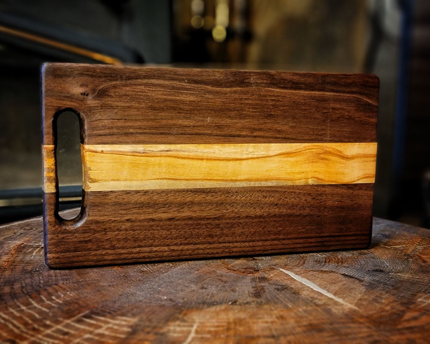 Walnut and Maple Hardwood Cutting Board